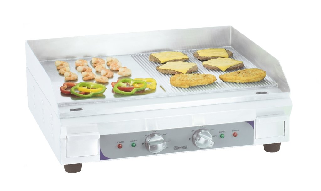 Casselin electric snack smooth and grooved plate premium