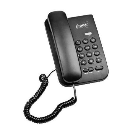 Wired black telephone for hotel
