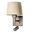 Bali design wall fixture light with LED reading lamp