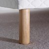 4 cylindrical bed feet in light wood Height 17cm