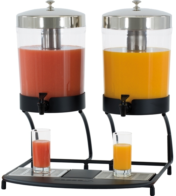 Double dispenser of fresh fruit juice 2 x 8L