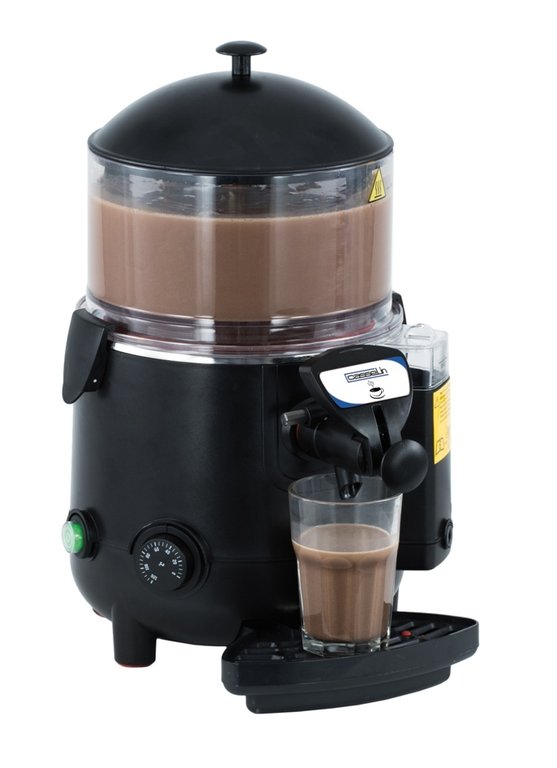 Black professional hot chocolate dispenser 5Ltr