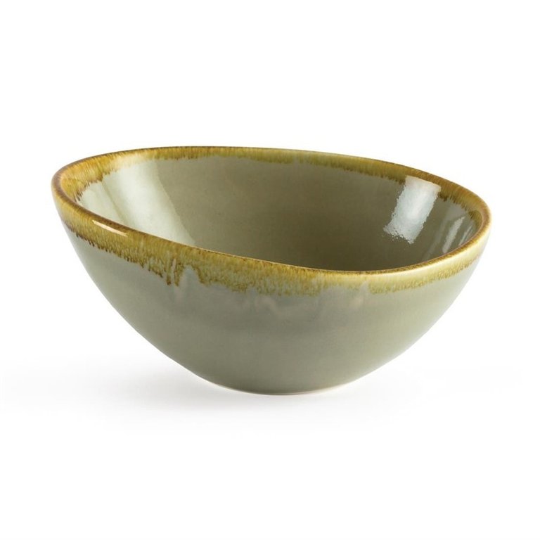6 Olympia Kiln moss porcelain bowls Ø16.5cm 425ml