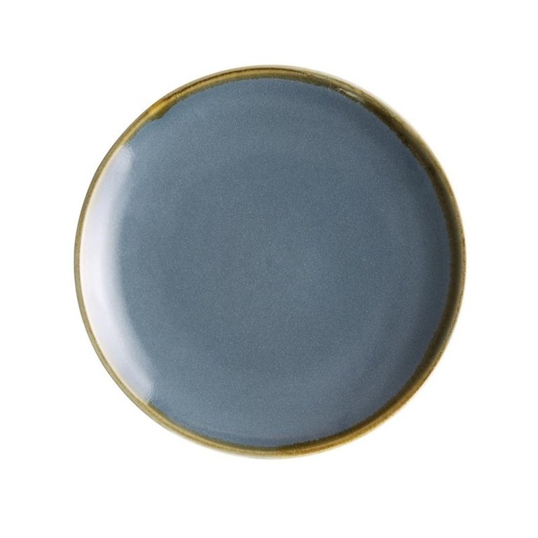 6 Olympia Kiln ocean porcelain dessert plates 17.8 cm
