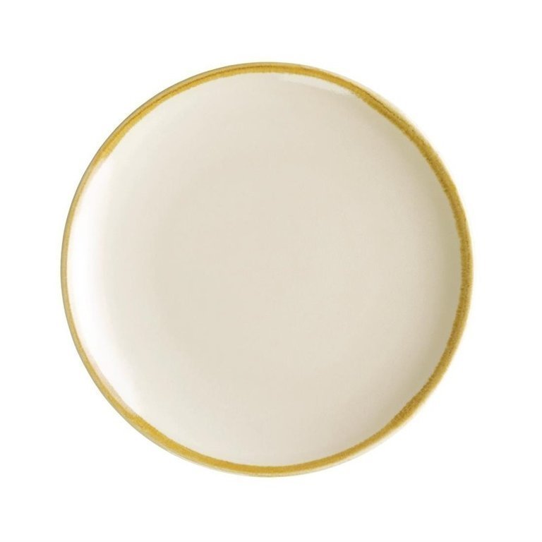 6 Olympia Kiln white porcelain dessert plates 17.8 cm