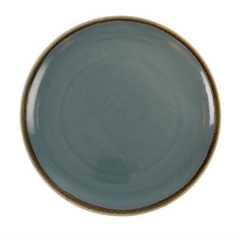 4 Olympia Kiln ocean round porcelain plates 28 cm