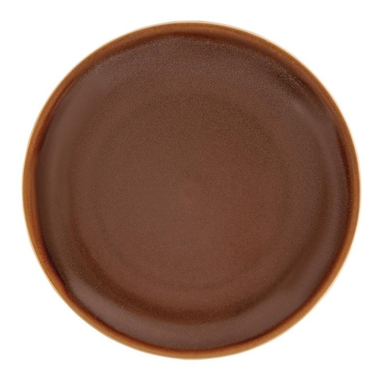 6 assiettes rondes en porcelaine écorce Kiln Olympia 23cm