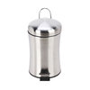 Rounded trash bin with pedal stainless steel 3L