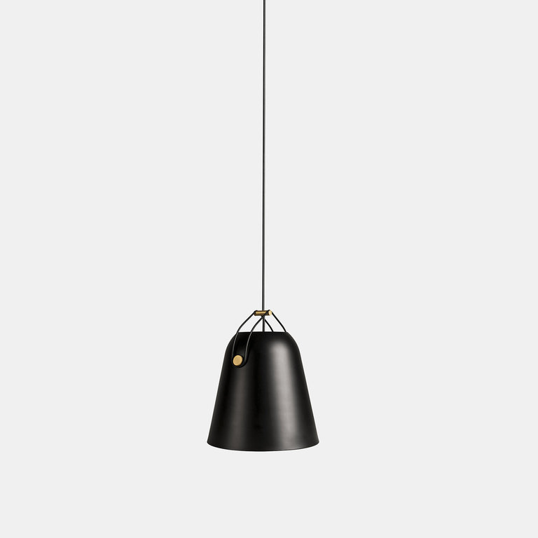 Lampe suspendue design noir et or Napa Ø 18cm