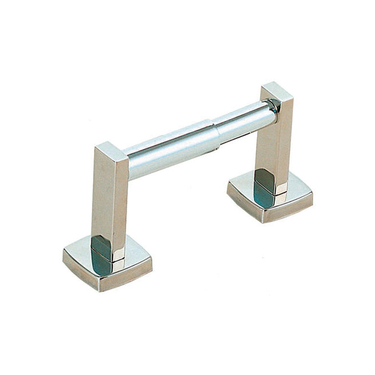 Stainless steel toilet paper holder without lid