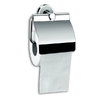 Chrome brass toilet paper holder with lid