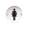 Signalétique plaque de porte inox Toilettes Femmes