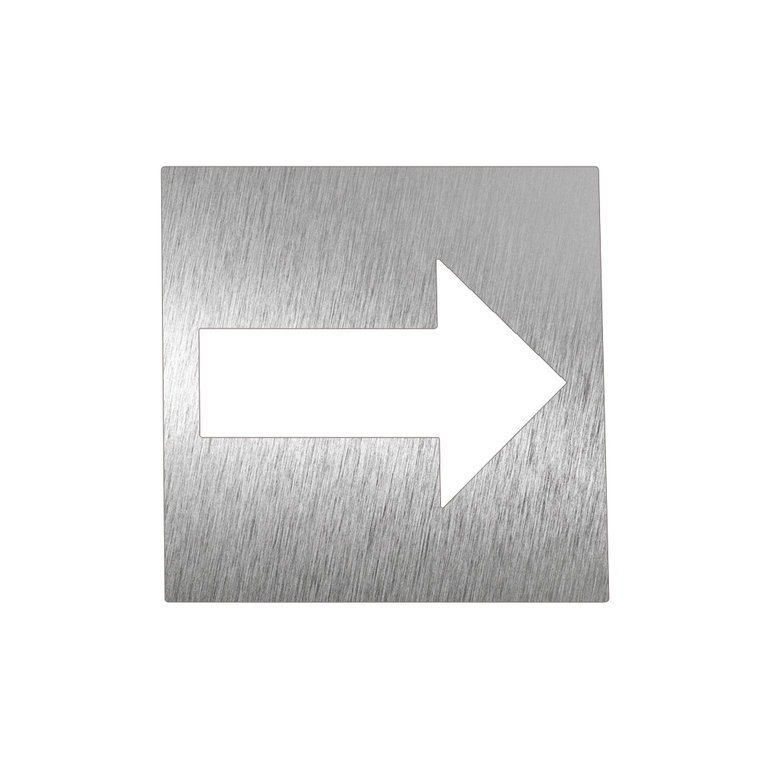 Signage plate pictogram stainless steel Direccion