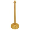 Brass plated stainless steel reception post with flat-headed