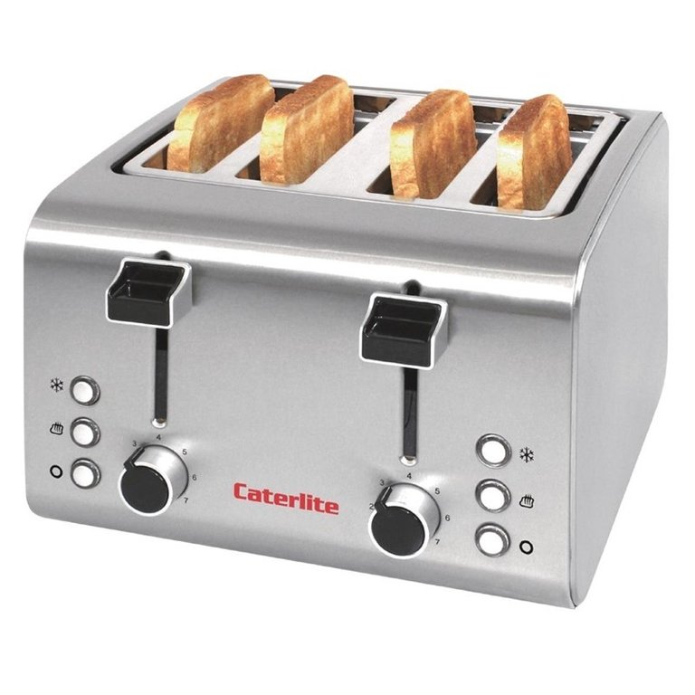4 Slot Stainless Steel Toaster Caterlite