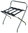 Chromed metal hotel luggage rack with backrest x 10