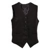 Mens Black Waistcoat with Black Buttons