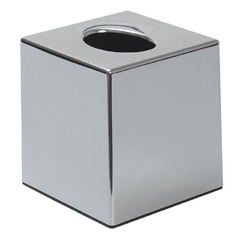 Boîte à mouchoirs cube chromée