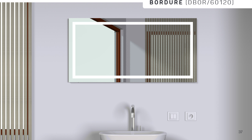 DEL de salle d'eau Salle de bains miroir-Lampe Miroir Lumière Hôtel images-éclairage mural 