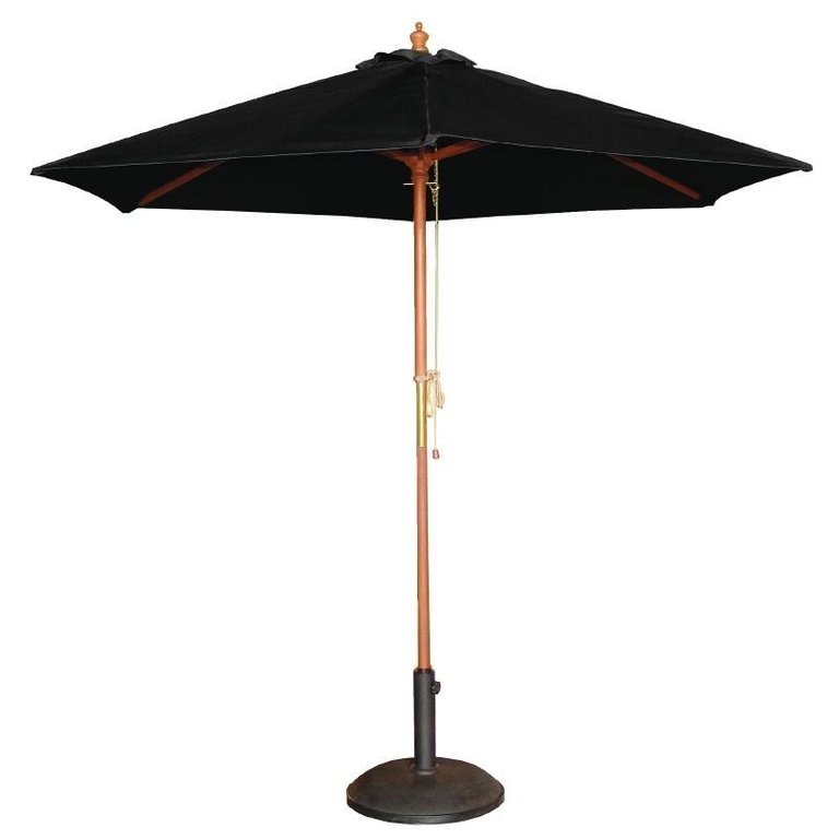 Bolero round parasol 2.5m black