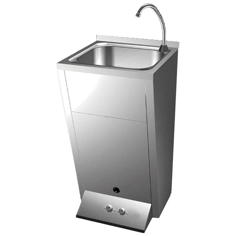 Stainless steel basin register lid 2 waters and pedestal