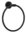 Porte-serviettes anneau inox noir Ø17,5cm