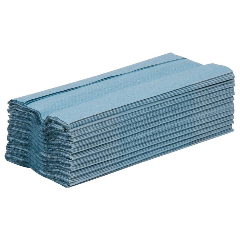 C fold blue hands towel