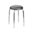 Stainless stool with upholstered seat