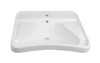 Curved ergonomic ceramic PMR washbasin