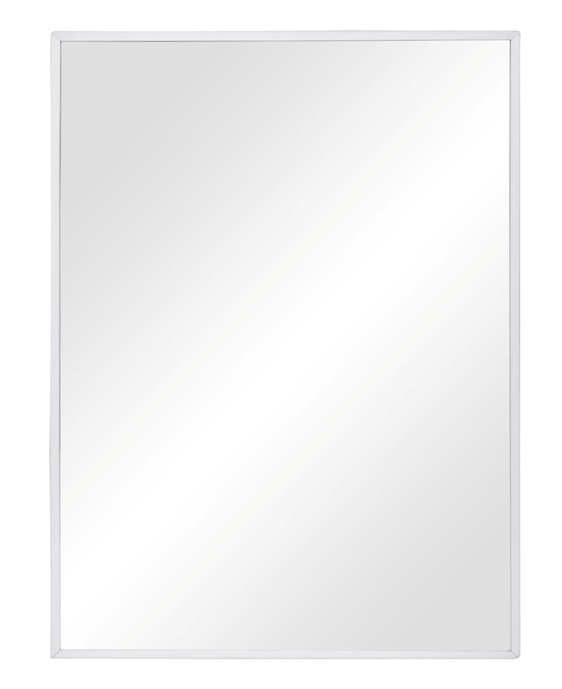 Miroir PMR inclinable rectangulaire cadre époxy blanc 80x60cm