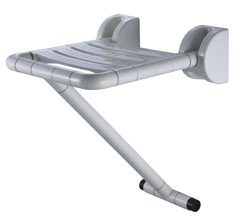 Disabled foldable ABS and aluminum shower seat with crutch