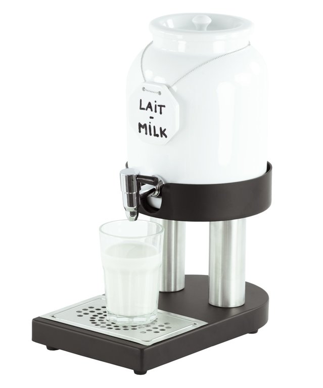 4Ltr cold milk dispenser with porcelain pot