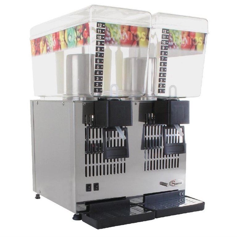 Double distributeur de boissons réfrigérées Santos 2x12L
