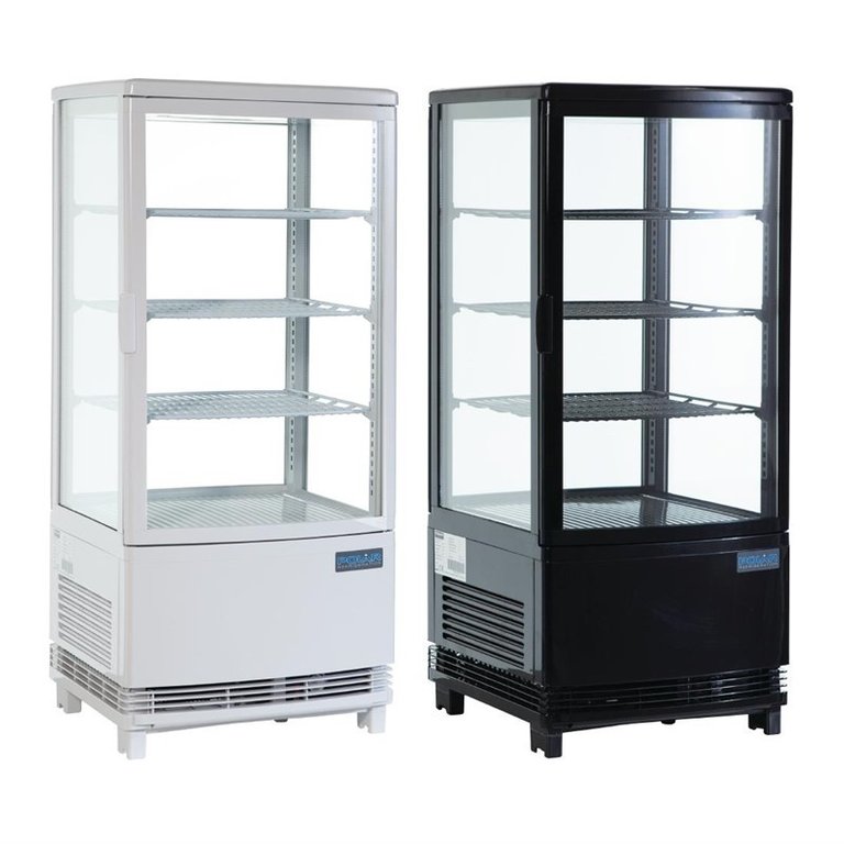 Countertop display fridge with curved doors 86Ltr