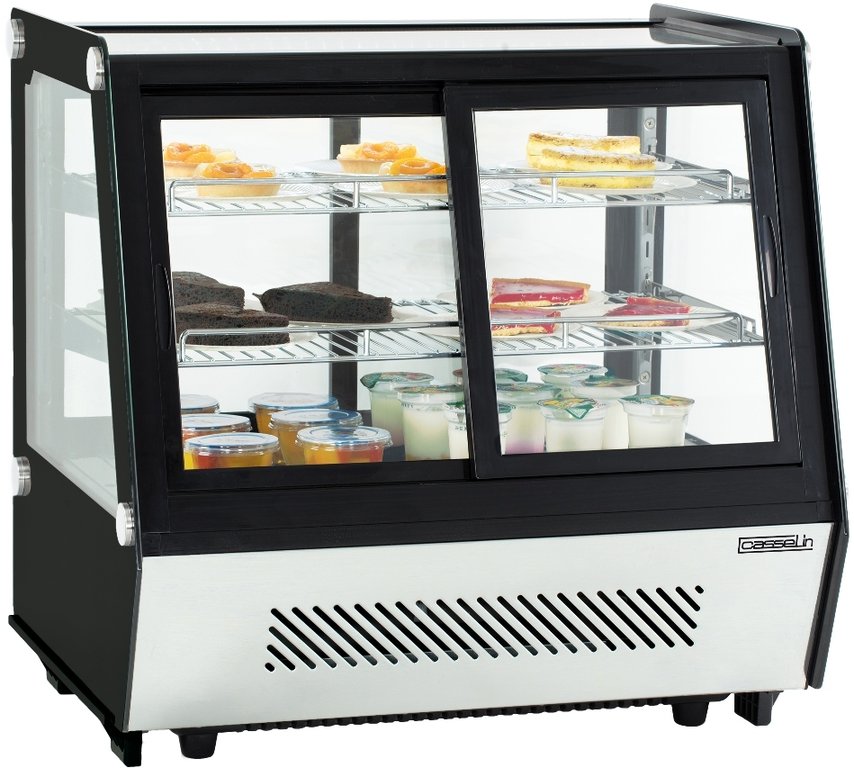 Refrigerated display case with double doors 125Ltr