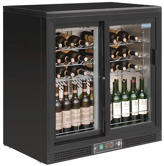 56 Bottles wine fridge sliding doors Polar