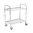 Vogue Small stainless steel 2 tier service trolley