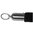 Black cord with stainless steel mouthpiece for reception pole