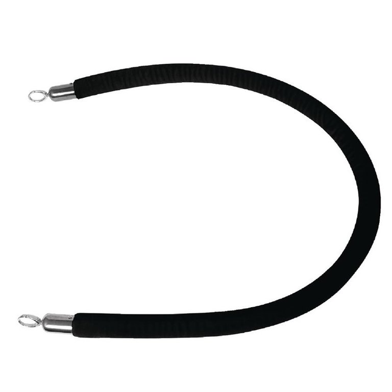 Black cord with stainless steel mouthpiece for reception pole