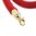 Red cord with brass mouthpiece for reception post top