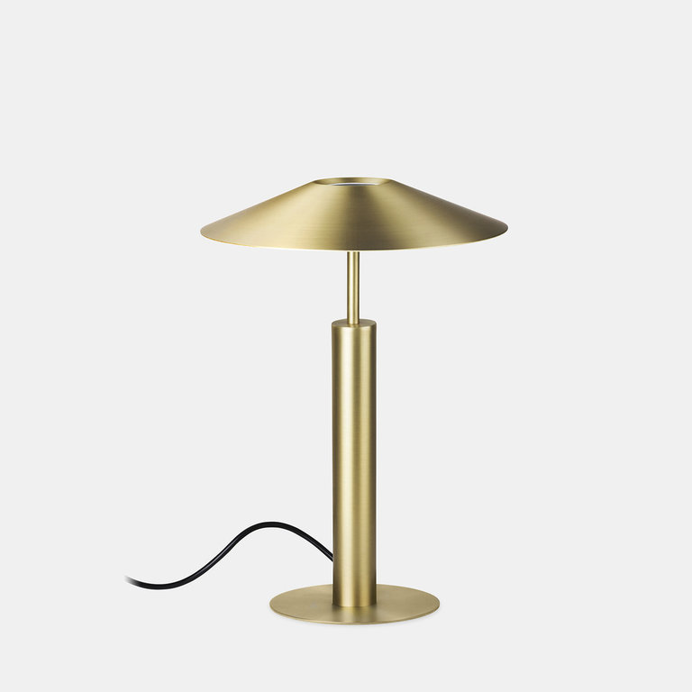 Lampe de table led dorée design H