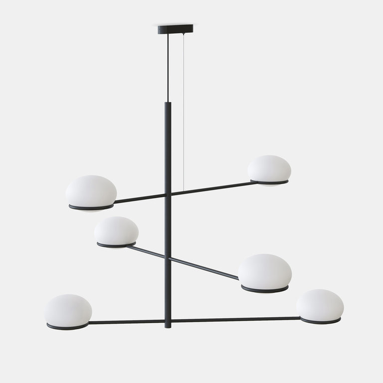 Lampe suspendue design noir Coco chandelier
