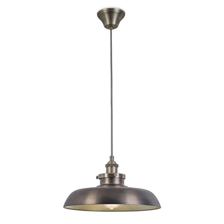 Vintage patinated bronze design hanging lamp