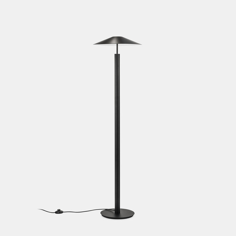 H black design LED floor lamp