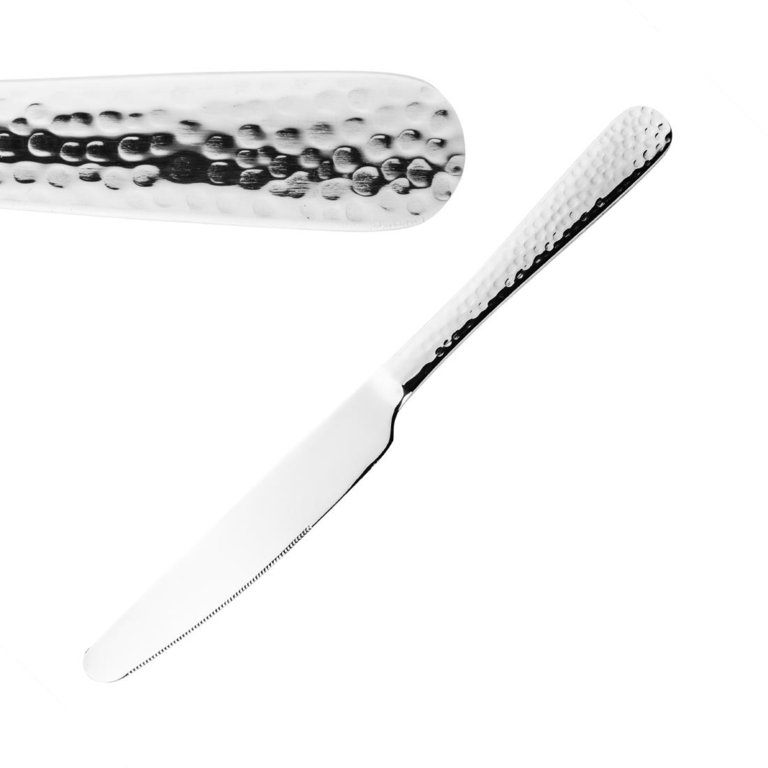 Olympia Tivoli set of 12 table knives hammered effect