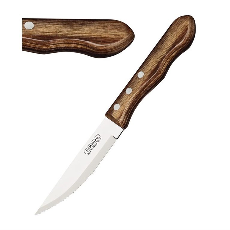 Tramontina Jumbo set of 4 steak knives with wood handle