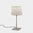 Metrica satin nickel designer table lamp
