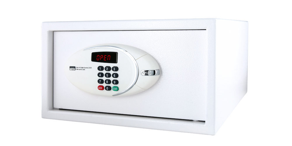 Trustee Electronic Hotel White Safe 13 Liters