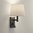 Metrica design wall fixture light with LED reading lamp