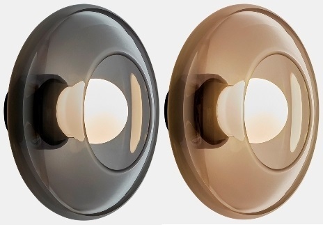Trip Glass designer round wall light Ø 26cm E14